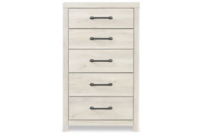 Cambeck Twin Panel Bed, Dresser, Chest and Nightstand-Whitewash