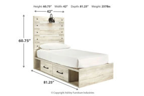 Signature Design by Ashley Cambeck Twin Panel Bed with 4 Storage Drawers