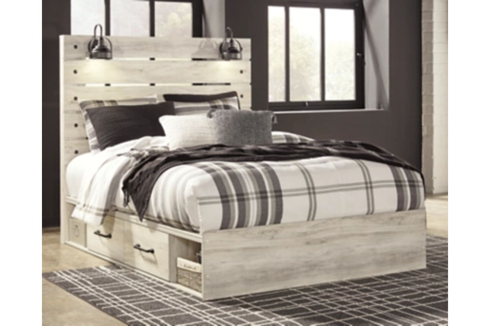 Signature Design by Ashley Cambeck Queen Panel Bed with 4 Storage Drawers-Whit