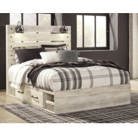 Signature Design by Ashley Cambeck Queen Panel Bed with 4 Storage Drawers-Whit