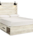 Signature Design by Ashley Cambeck Queen Panel Bed with 4 Storage Drawers-Whit