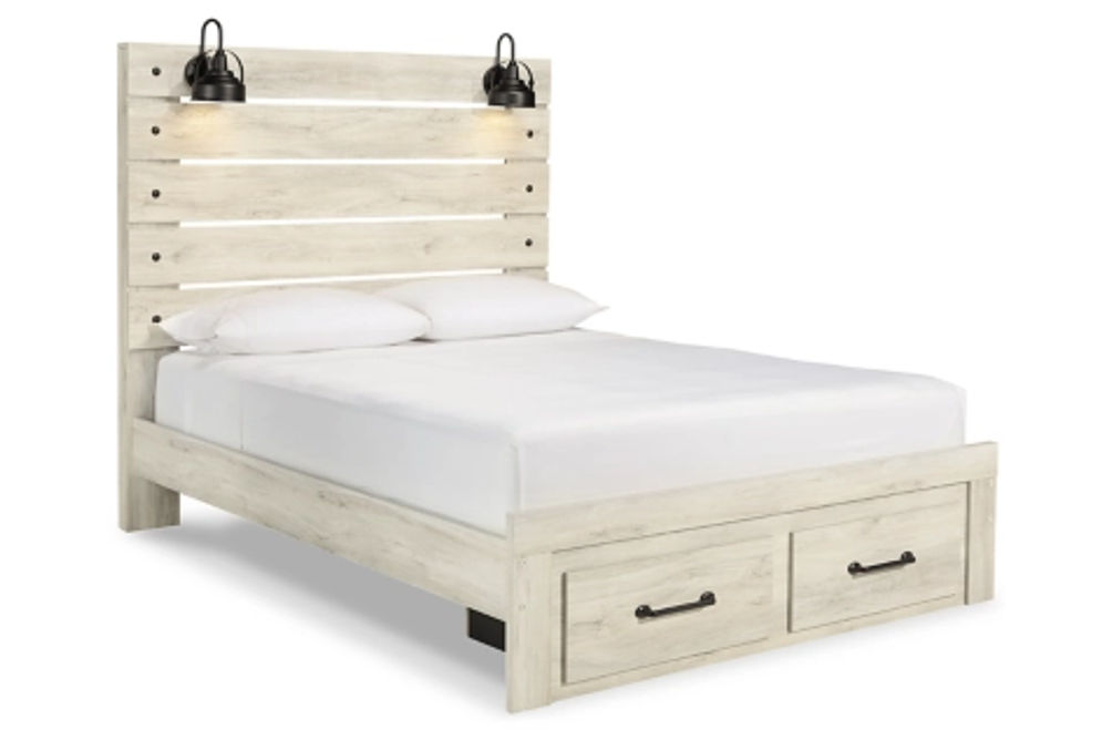 Cambeck Queen Panel Storage Bed, Dresser, Mirror and Nightstand