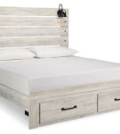 Signature Design by Ashley Cambeck King Panel Storage Bed-Whitewash