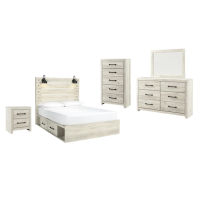 Signature Design by Ashley Cambeck Queen Panel Bed with Storage, Dresser, Mirr
