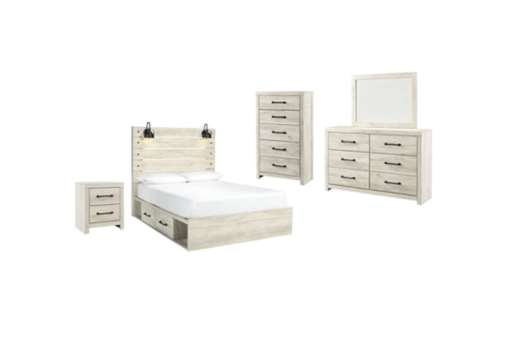 Signature Design by Ashley Cambeck Queen Panel Bed with Storage, Dresser, Mirr