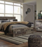 Signature Design by Ashley Derekson King Panel Storage Bed, Dresser and Nights