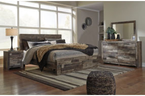 Signature Design by Ashley Derekson King Panel Storage Bed, Dresser and Nights