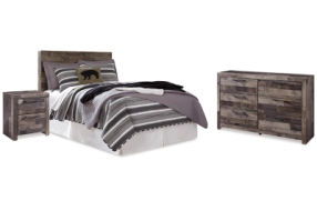 Benchcraft Derekson Full Panel Headboard, Dresser and Nightstand-Multi Gray