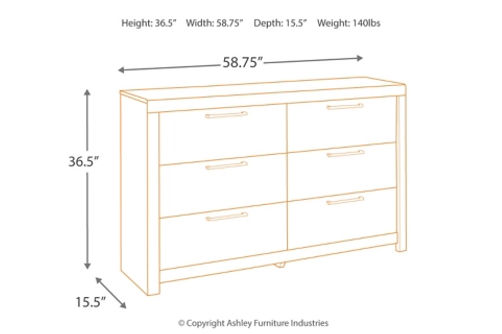 Benchcraft Derekson Queen Panel Headboard, Dresser, Chest and Nightstand-Multi