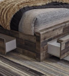 Benchcraft Derekson Queen Panel Bed with 6 Storage Drawers-Multi Gray