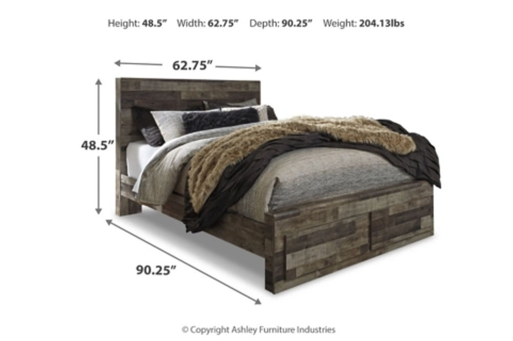 Signature Design by Ashley Derekson Queen Panel Storage Bed and 2 Nightstands-