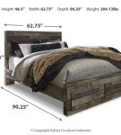 Signature Design by Ashley Derekson Queen Panel Storage Bed and 2 Nightstands-