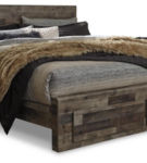 Benchcraft Derekson King Panel Bed with 2 Storage Drawers-Multi Gray