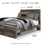 Signature Design by Ashley Derekson Full Panel Storage Bed with Nightstand-Mul