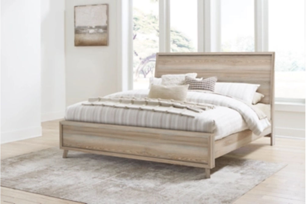 Signature Design by Ashley Hasbrick King Panel Bed-Tan