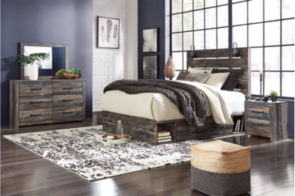 Signature Design by Ashley Drystan Queen Panel Bed with Storage, Dresser and M