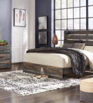 Drystan King Panel Bed, Dresser, Mirror, and Nightstand-Multi