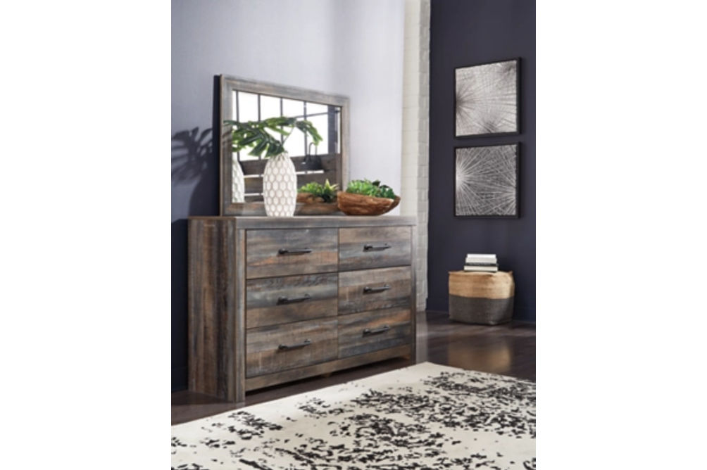 Signature Design by Ashley Drystan King Panel Bed, Dresser and Mirror-Multi