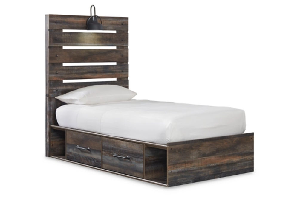 Signature Design by Ashley Drystan Twin Panel Bed with 2 Storage Drawers