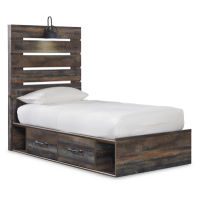Signature Design by Ashley Drystan Twin Panel Bed with 2 Storage Drawers