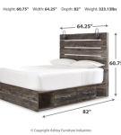 Signature Design by Ashley Drystan Queen Panel Bed with Storage, Dresser and M