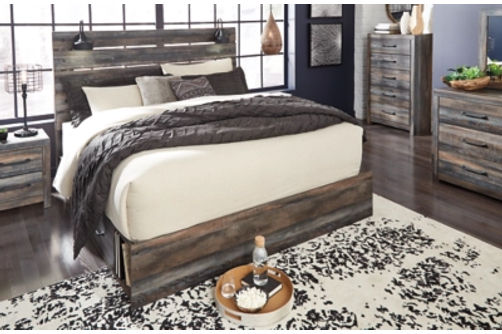 Signature Design by Ashley Drystan King Panel Bed with 2 Storage Drawers