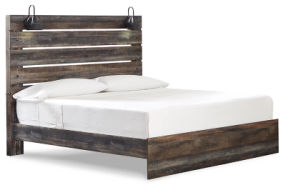 Drystan King Panel Bed, Dresser, Mirror, and Nightstand-Multi