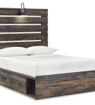 Signature Design by Ashley Drystan Full Panel Bed and 2 Nightstands-Multi
