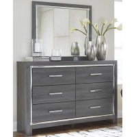 Signature Design by Ashley Lodanna Full Panel Bed, Dresser and Mirror-Gray