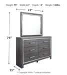 Signature Design by Ashley Lodanna Queen Storage Bed, Dresser, Mirror and 2 Ni