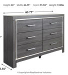 Signature Design by Ashley Lodanna Queen Panel Bed and Dresser-Gray