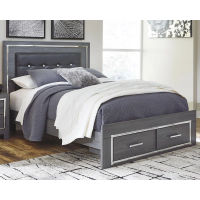 Signature Design by Ashley Lodanna Queen Panel Bed, Dresser and Mirror-Gray