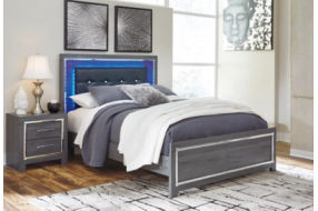 Signature Design by Ashley Lodanna Queen Panel Bed and Dresser-Gray