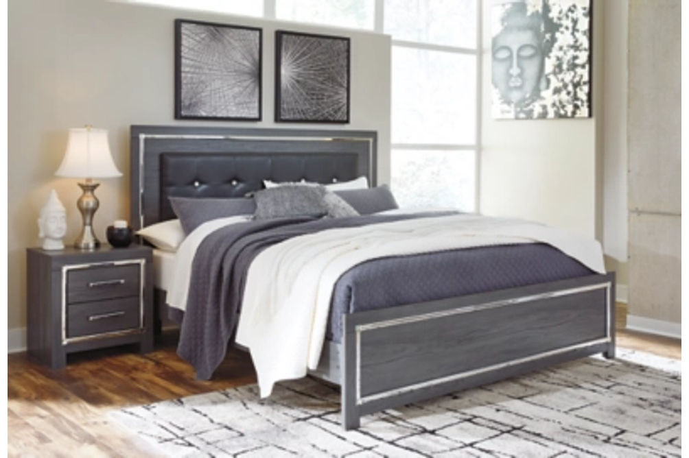 Signature Design by Ashley Lodanna King Upholstered Panel Bed, Dresser and Nig