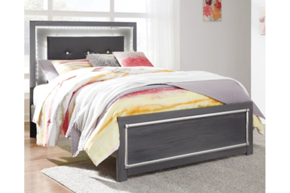 Signature Design by Ashley Lodanna Full Panel Bed, Dresser and Mirror-Gray