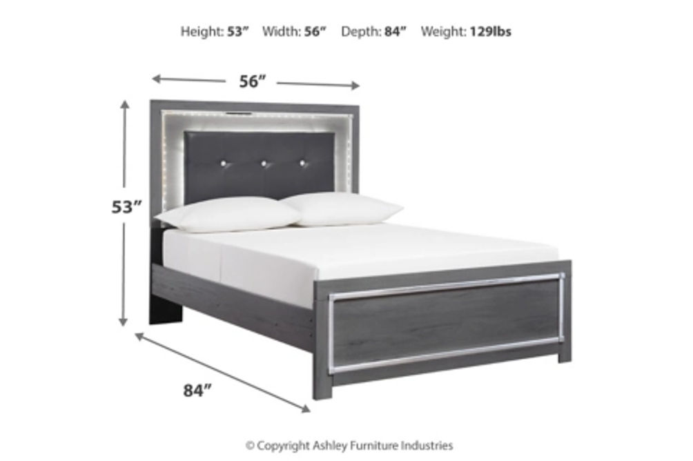 Signature Design by Ashley Lodanna Full Panel Bed, Dresser and Mirror-Gray