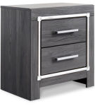 Lodanna King Upholstered Panel Headboard, Dresser, Mirror, and Nightstand-Gray