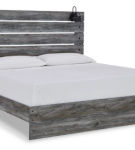 Baystorm King Panel Bed, Dresser, Mirror, and Nightstand-Gray