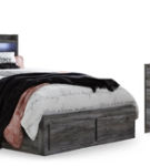 Baystorm Qn Panel Bed with 2 Side Storage, Dresser, Mirror, and Nightstand