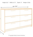 Signature Design by Ashley Baystorm Twin Panel Bed and Dresser-Gray