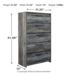 Signature Design by Ashley Baystorm Full Panel Bed and Chest-Gray