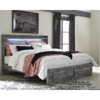 Signature Design by Ashley Baystorm King Panel Storage Bed and 2 Nightstands-G