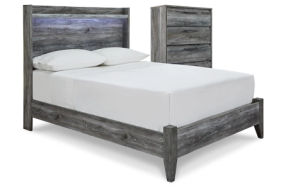 Signature Design by Ashley Baystorm Full Panel Bed and Chest-Gray