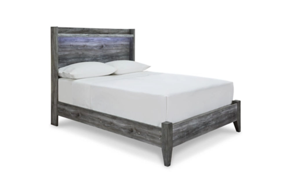 Baystorm Full Panel Bed, Dresser, Mirror and Nightstand-Gray