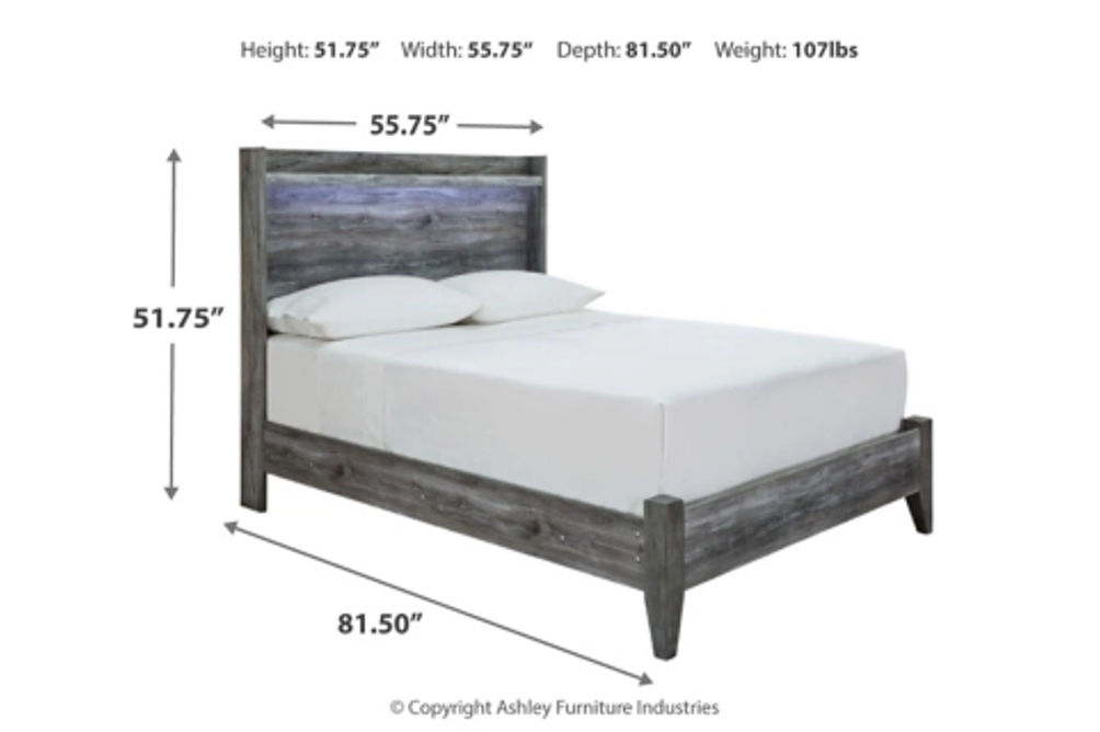 Signature Design by Ashley Baystorm Full Panel Bed and Chest-Gray