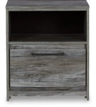 Baystorm King Panel Bed, Dresser, Mirror, and Nightstand-Gray