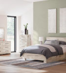 Signature Design by Ashley Lawroy Queen Panel Bed with Storage-Light Natural