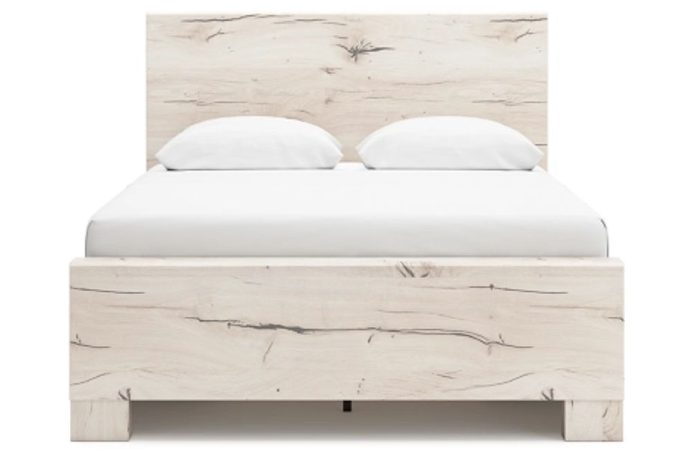 Signature Design by Ashley Lawroy Queen Panel Bed with Storage-Light Natural