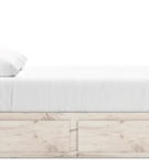 Signature Design by Ashley Lawroy Queen Panel Bed with Storage-Light Natural