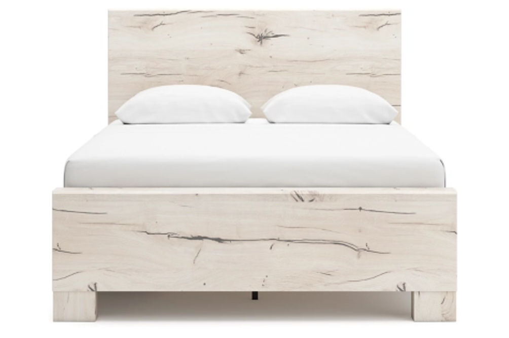 Signature Design by Ashley Lawroy Queen Panel Bed with Storage-Light Natural